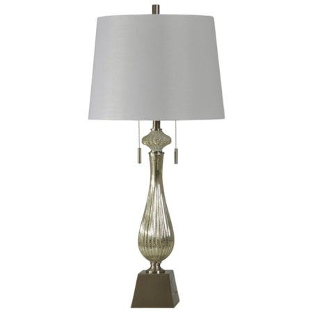 Ivory Mercury Glass Lamp