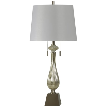 Ivory Mercury Glass Lamp