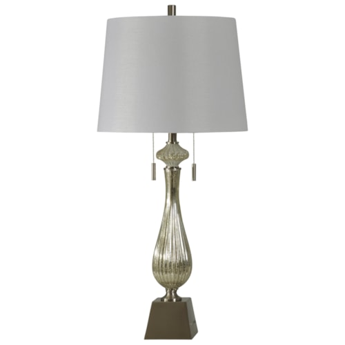Ivory Mercury Glass Lamp