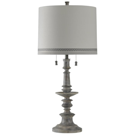 Washed Gray Table Lamp
