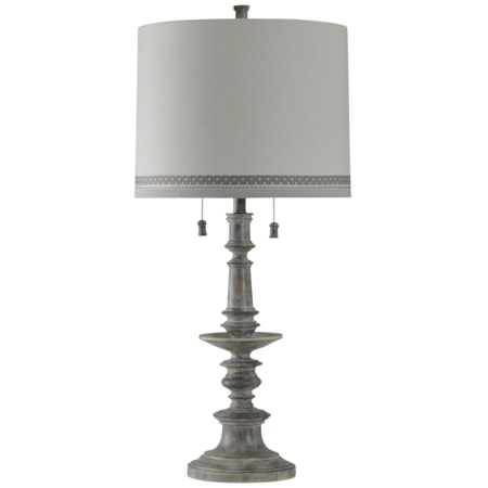 Washed Gray Table Lamp