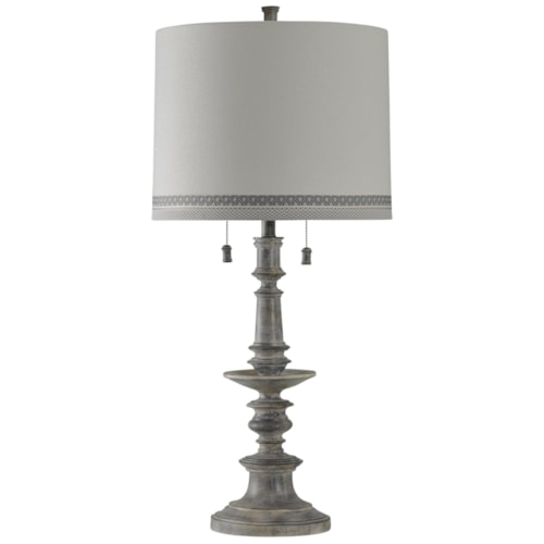 Washed Gray Table Lamp