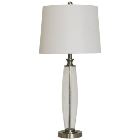 Clear Glass Lamp w/ Shade