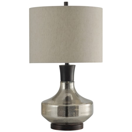 Mercury Glass & Metal Table Lamp