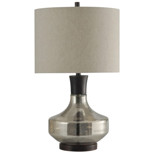 Mercury Glass & Metal Table Lamp