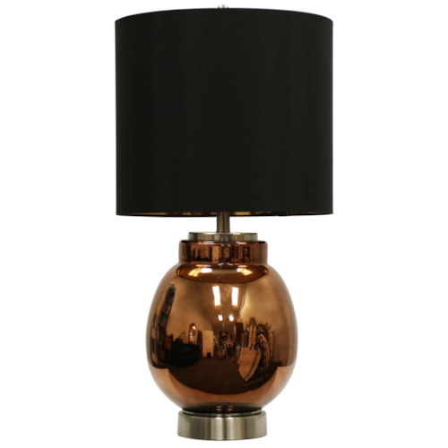 Glass & Steel Table Lamp