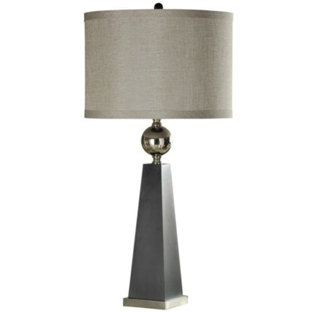 Chrome Lamp with Banded Trim