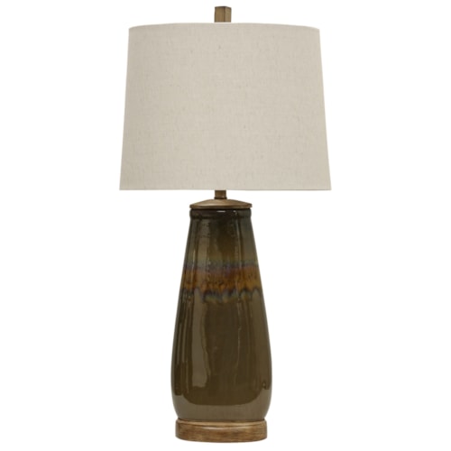 Reactive Glaze Ceramic Transitional Table Lamp