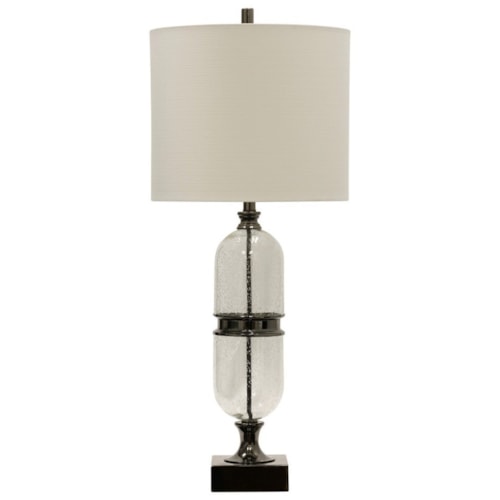 Evanston Transitional Lamp with Clear Glass Detail