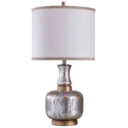 Steel and Glass Table Lamp