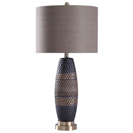 31" Ceramic and Steel Table Lamp