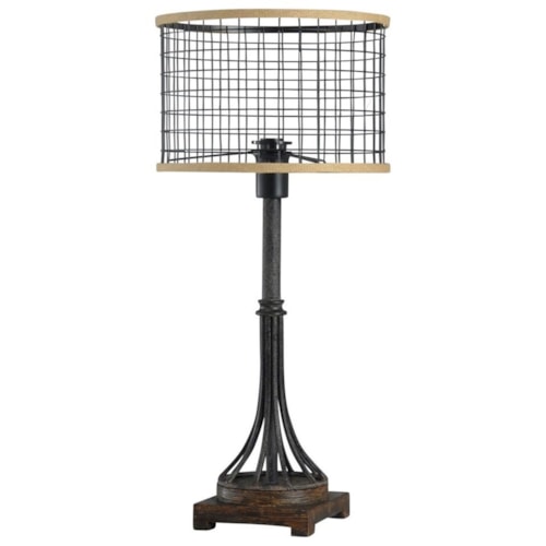 26" Industrial Iron Table Lamp