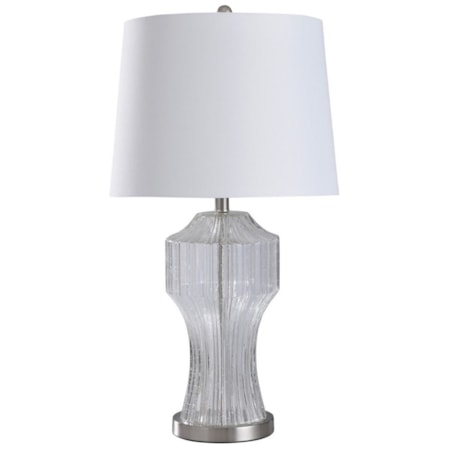 Clear Seeded Glass Lamp