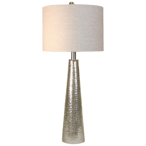 This Glass Cone  Towers To Form A Perfect Table Lamp