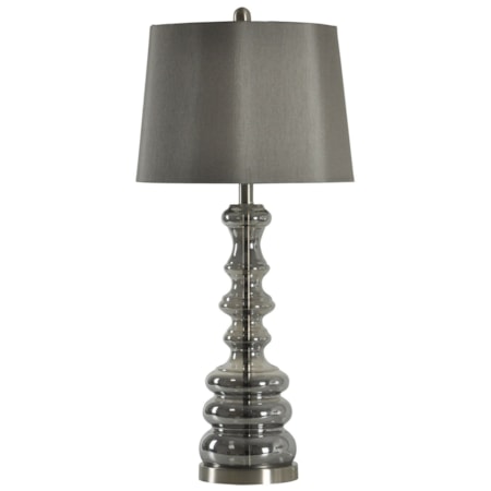 Smoke Plated Glass Table Lamp