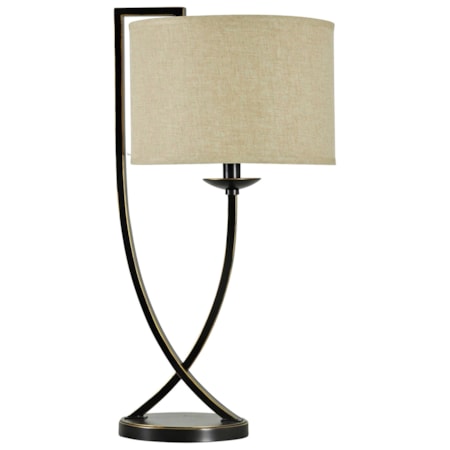 Bronze Crossed Arm Table Lamp