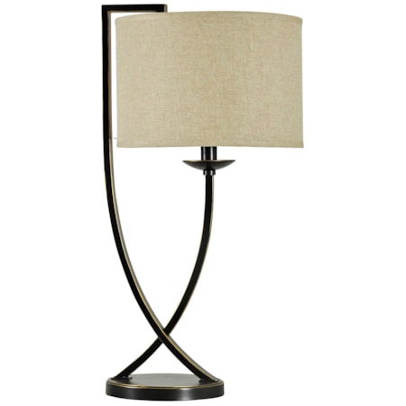 Bronze Crossed Arm Table Lamp