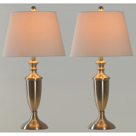 Pair of Steel Table Lamps