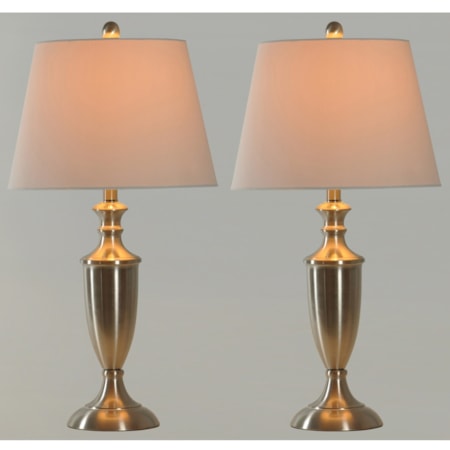 Pair of Steel Table Lamps