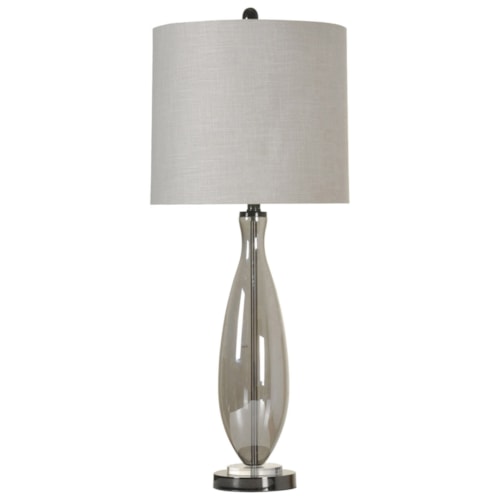 Smoke Glass Table Lamp