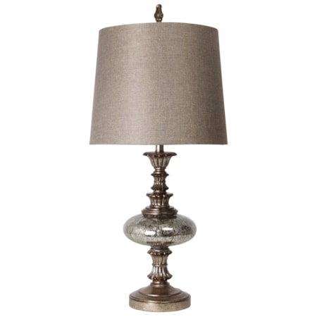 Glass And Metal Lamp