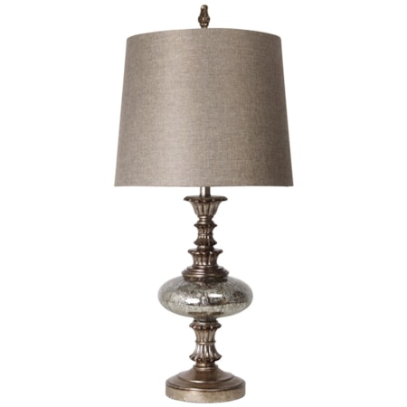 Glass And Metal Lamp