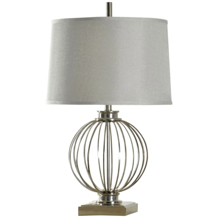 Transitional Polished Nickel Table Lamp