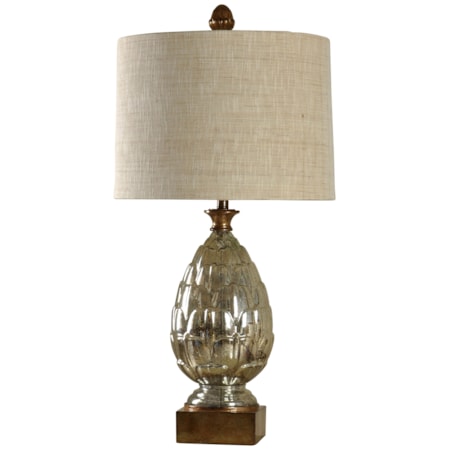 Transitional Mercury Glass Table Lamp
