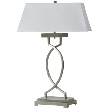 Brushed Steel Transitional Lamp