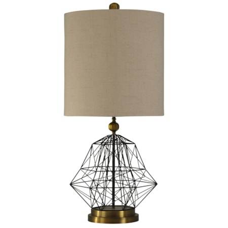 Satin Black Steel Table Lamp