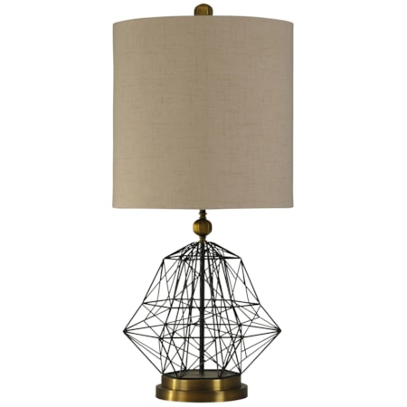 Satin Black Steel Table Lamp