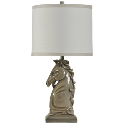 Horse Head Ceramic Table Lamp