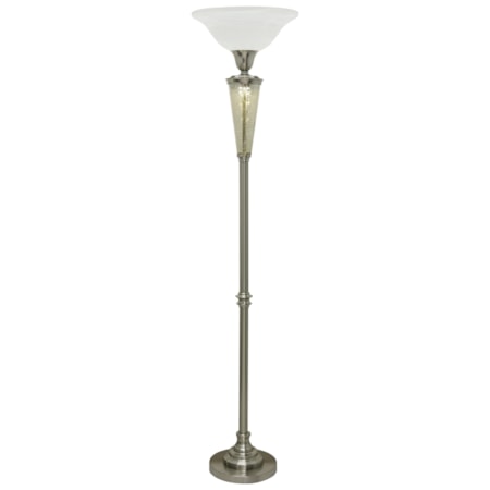 Steel And Glass Torchiere