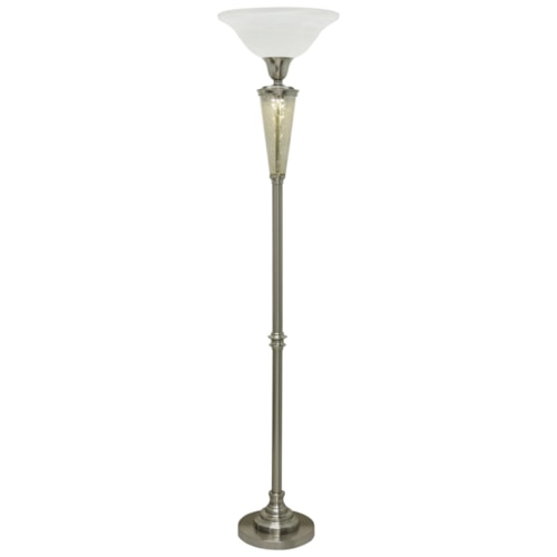 Steel And Glass Torchiere
