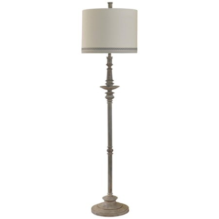 Washed Gray Floor Lamp