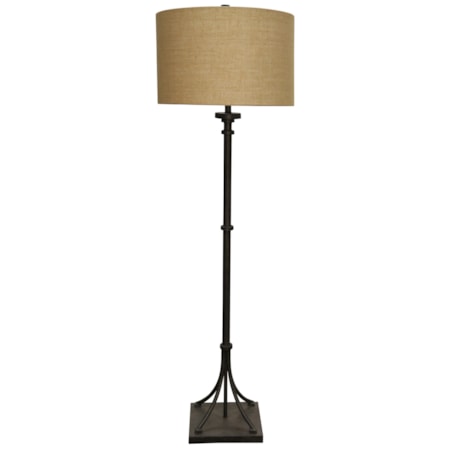 Transitional Iron Base Floor Lamp
