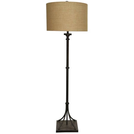 Transitional Iron Base Floor Lamp