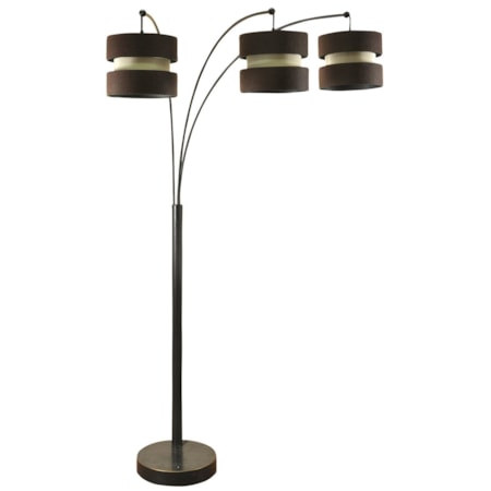 Madison Bronze 3 Arm Arch Floor Lamp