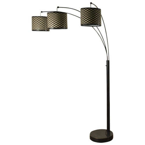 Madison Bronze Three Arm Arch Floor Lamp