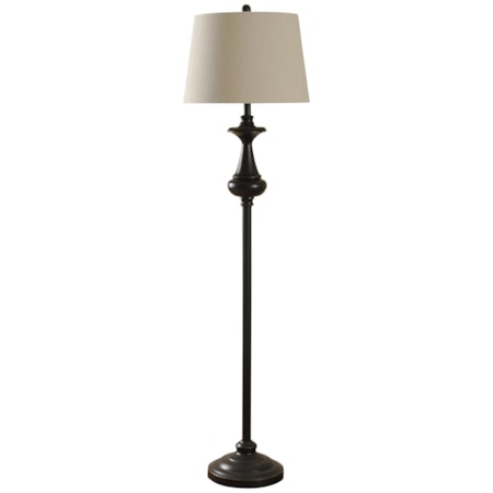 Traditional Bronze Metal Floor Lamp