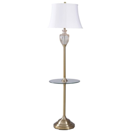 Glass / Steel Floor Lamp