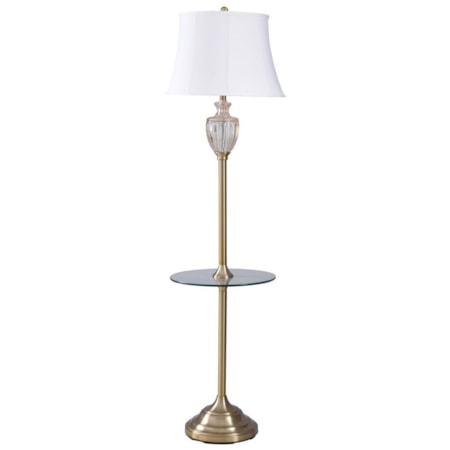 Glass / Steel Floor Lamp
