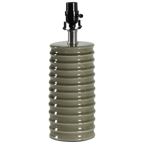Round Green Ceramic Table Lamp Body