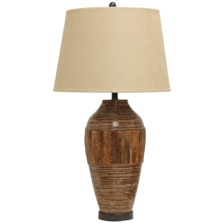 Bamboo and Water Hyacinth Table Lamp