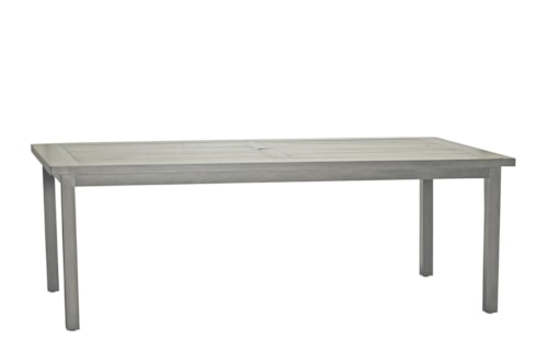 Club Outdoor Rectangle Dining Table with Umbrella Hole