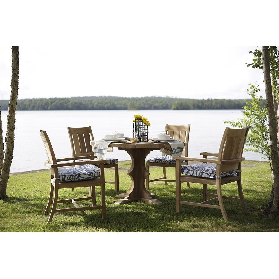 French Teak Round Dining Table