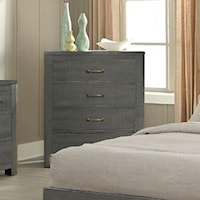 Rustic 4 Drawer Chest with Weathered Finish