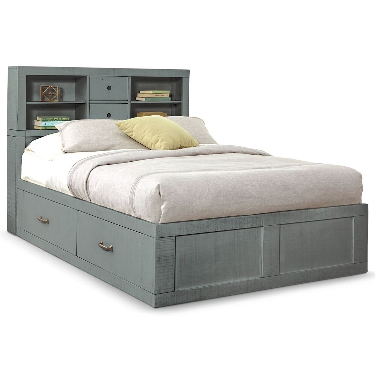 Sunny Designs 2319 Twin Captain's Bookcase Storage Bed