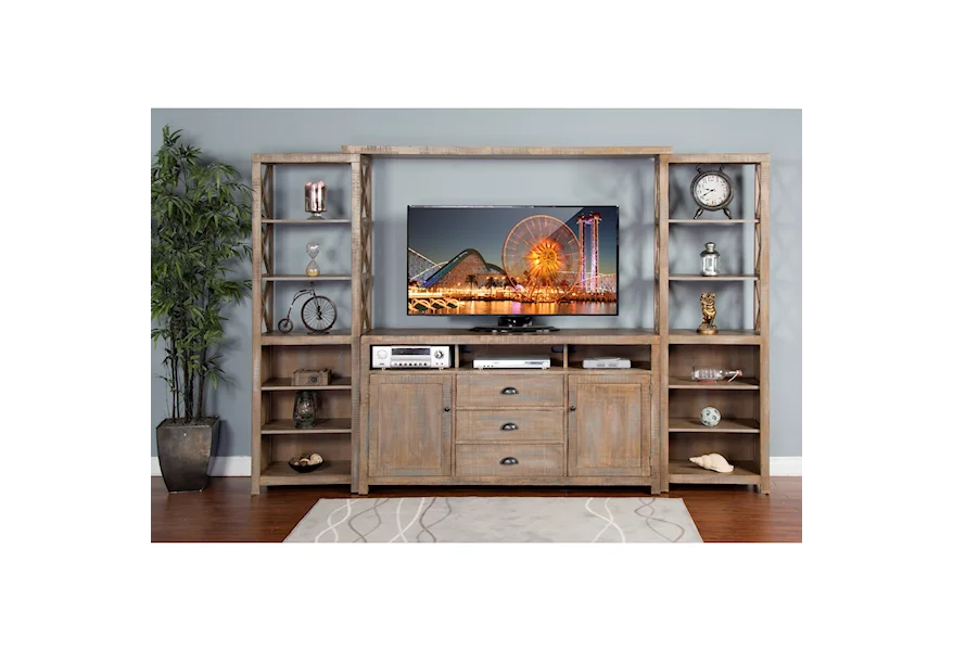 3563  60" Entertainment Wall by Sunny Designs at Powell's Furniture and Mattress