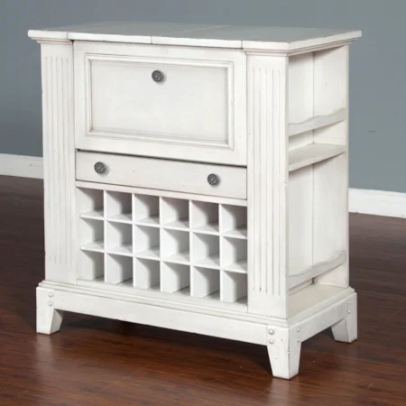 Bar Server with Wine Bottle Storage
